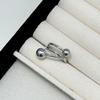 Anillo de Bolas Metálicas Irregulares con Sentido de Diseño Estilo Coreano Ins Versátil Anillo Abierto de Plata