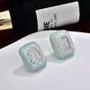 Nuevos Pendientes de Resina Jelly para Primavera/Verano 2026 con Circonita Microincrustada, Diseño Irregular de Moda Exquisito Versátil Accesorios para Orejas