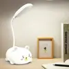 Lámpara de mesa LED recargable Meng Xiong protección ocular luz nocturna Mini lámpara de mesa recargable por USB lámpara de mesita de noche de dormitorio regalo de empresa