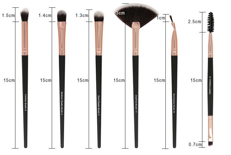 12支化妆刷 眼影刷 眼部刷套装 化妆刷套装