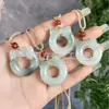 Pingente Buda de Jade Natural Tianshan, Cabaça da Nuvem Auspiciosa de Jade Tianshan de Xinjiang, Bolsa da Fortuna, Ornamento Pingente de Folha e Flor