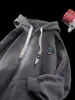 Sudadera con capucha de peso pesado estilo americano para hombre, marca de moda, top oversized para otoño e invierno, chaqueta casual de corte holgado para adolescentes, prenda exterior versátil