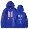 Bts Amazon Transfronteiriço Novo Tendência Europeia e Americana Grupo Jovem Moletom com Capuz Estampado de Lã para Homens e Mulheres Esportes