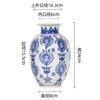 Jarrón de Porcelana Azul y Blanco Se Puede Usar para Hidropónico Cerámica para Flores Cerámica China para Flores Sala de Estar Mueble de TV Mesa Decorativo Jarrón Adornos