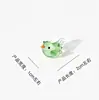 Figura de pájaro de vidrio transfronteriza, adorno de cristal de color artificial, manualidad de escritorio, pájaro de dibujos animados lindo, Amazon