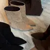 Botines de Mujer para Aumentar la Altura 2026 Primavera/Otoño Botas Individuales Punta Fina Color Caqui Botas Delgadas de Tacón Alto para Combinar con Faldas