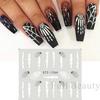 Cross-border Hot nail Art Marca d'água Adesivos ins Halloween Crânio Maple Leaf Russo unha Adesivos Atacado
