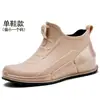 Zapatos de lluvia de moda transfronterizos para mujer, suelas gruesas, resistentes al desgaste, para exteriores, versátiles, zapatos de agua, para niños, antideslizantes, zapatos de goma para cocina, impermeables, zapatos para lavado de autos
