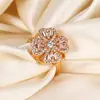 Anillo Giratorio de Trébol de Cuatro Hojas de Artesanía Fina Estilo TikTok Transfronterizo para Mujeres, Anillo Abierto Versátil de Moda para Dedo Índice, Estilo Popular