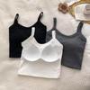 2021 Nueva Llegada Camisola Corta para Mujer Cinturón Almohadilla para el Pecho Uso Exterior Espalda de Belleza Base Ropa Interior Deportiva Combinable