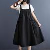 Ropa para mujer de talla grande para chicas rellenitas vestido de verano que cubre el vientre adelgazante hermana gorda estilo occidental estilo coreano falda con tirantes delgada