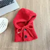 Chapéu Lenço de Etiqueta Pequena Simples Estilo Coreano Tudo-em-Um Chapéu de Tricô Outono e Inverno Moda Nova Feminina Chapéu de Lã Quente Versátil