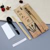 Palillos desechables juego de tres o cuatro piezas combinación para llevar juego de vajilla desechable dentro de la configuración outlet de fábrica