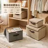 Caixa Organizadora de Tecido Espesso Estilo Gaveta para Casa, para Organizar Roupas e Roupas Íntimas, Dobrável com Tampa, Caixa de Armazenamento Portátil