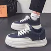 Nuevas zapatillas retro de cuatro estaciones para hombre, con bloques de color, suela gruesa antideslizante, caña baja, modernas y a la moda para ir al trabajo, uso casual y deportes