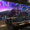 Papel tapiz cyberpunk 3D, fondo dinámico para KTV, tela para pared, decoración de sala de juegos electrónicos y e-sports, mural para dormitorio