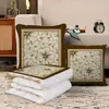Almofada Cobertor Estilo Retro Vintage Francês Dois em Um Sofá Sala de Estar Almofada de Costas Marrom Toque de Luxo Leve Almofada Personalizada