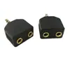 Adaptador de audio 3.5mm un minuto dos enchufe de pareja 3.5 macho Convierte 2 3.5 hembra agujero 3.5 un macho y dos hembras