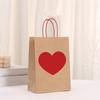 Bolsa de Regalo Corazón Grande para el Día de la Madre Bolsa de Regalo Roja con Asa para la Temporada de Bodas Bolsa de Empaque de Regalo con Tarjeta Bolsa para Recuerdos de Boda