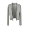 Camiseta Relajada de Manga Larga, Nuevo Estilo de Verano, Top Corto Versátil, Chal, Cárdigan para Aire Acondicionado, Chaqueta Delgada, Camiseta de Protección Solar