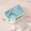 Nueva Bolsa de Almacenamiento Semicircular Lisa de Runhui, Bolsa de Cosméticos Portátil, Gran Capacidad, Venta al por Mayor de Fábrica, Neceser