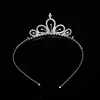 Joyería infantil coreana exquisita corona brillante de pedrería regalo de cumpleaños diadema accesorios para el cabello tocado para vestido Accesorios Al por mayor