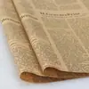 Materiales de embalaje para flores directo de fábrica papel de embalaje para ramos de flores secas florales periódico de 45 letras inglesas retro nostálgico