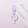 Llavero plano con temática de animales de dibujos animados, un accesorio de llavero de cuentas DIY creativo y lindo, perfecto para decorar mochilas y estuches.