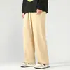 Pantalones de pierna recta Primavera y Otoño Nuevo Estilo Coreano para Hombre Color Sólido Simple Deporte Fitness Casual Mismo Estilo que Celebridad de Internet Ropa Exterior de Moda