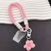 Corda Curta de Pulso Tecida à Mão Viagem ao Ar Livre Anti-Perda Personalizada Desenho Animado Castor Capa para Celular Corda Fofa Feminina Forte