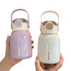 Nuevo Termo Infantil de Gran Capacidad Acero Inoxidable 316 Taza Térmica Linda para Niñas Taza Portátil con Popote Estudiante Taza de Barriga Grande