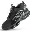 Zapatos de Protección Laboral Transfronterizos para Hombre, Zapatos de Seguridad Anti-Golpes y Anti-Perforación, Hebilla de Botón de Puntera de Acero Plástico Tk Amazon Zapatos de Trabajo Ligeros