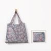 Bolsa de Compras Impermeable Personalizada de un Solo Hombro para Compras de Abarrotes Plegable de Gran Capacidad Bolsa Plegable de Poliéster 190t Bolsa de Regalo Publicitaria