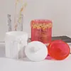 Flor de Amapola de Resina Guirnalda de Flores 3D Frasco de Almacenamiento Rayado Molde de Silicona Caja de Yeso de Resina DIY Molde para Adornos