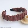 Diadema de Cuero Plegada Corea del Sur Dongdaemun Retro Cyber Popular de Ala Ancha Simple para Recoger el Cabello Presión en la Parte Superior del Cráneo Accesorios para el Cabello