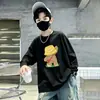 Camiseta de manga comprida para meninos, nova marca da moda outono 2026, top casual versátil de algodão puro infantil para primavera e outono