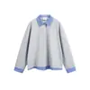 Ropa para Hombre Beijie 2026 Primavera Nuevo Patchwork de Cuadros Falso Dos Piezas Camiseta Marca de Tendencia para Hombre Sudadera de Cuello Campana Top de Manga Larga