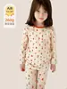 Ropa y Pantalones de Otoño para Bebé, Algodón Puro, Clase A, Conjunto de Capa Base para Niñas, Pijamas Ajustados para Niños, Ropa y Pantalones de Algodón Lycra para Niñas