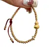 Pulseira de Fio Vermelho Pequeno Cabacinho Cor Conservada Banhada a Ouro 24K Acessório de Mão Tecido Personalizado Retrô