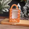 Navidad 1 pieza portátil ventana de papel vaso para pastel caja de embalaje para muffins caja para huevos caja para postres para hornear