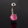 Anillo de Ombligo de Acero Inoxidable con Dientes Exteriores de Color Caramelo de Moda Transfronterizo, Botón de Ombligo de Resina Esmerilada Agarrador, Adorno de Ombligo Piercing