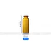 Frasco de Vidrio Marrón para Solución Líquida, Frasco Transparente con Tapa de Presión de 2-30 ml, Frasco para Medicamento en Polvo Liofilizado, Ampolla
