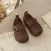 Zapatos Retro Birkenstock para Niñas 2026 Otoño Nuevo Estilo Antideslizantes Suela Suave Versátiles Mocasines Casuales para Bebés Mocasines sin Cordones