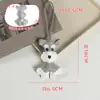 Schnauzer Perro Cuero Cachorro Personalidad Colgante Creativo Cachorro Coche Llavero Bolsa Adorno Colgante En Stock Mayoreo