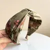 Nueva Diadema con Estampado de Pintura al Óleo Vintage para Mujer, Accesorio para el Cabello Ancho de Lujo con Forma de Cruz