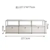 Móvel Modular USM Medieval Combinação Gabinete de Aço Inoxidável Multifuncional Simples Estilo Ins Aparador Decorativo Gabinete de Armazenamento Gabinete de Balde