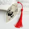 Marcador de Página Veia de Folha Estilo Chinês Tesouro Nacional Panda Pequim Sichuan Chengdu Viagem para Enviar Lembranças Exquisitas para Amigos Estrangeiros