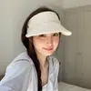 Gorra Visera de Algodón y Lino Japonés Verano 2026 Nueva Visera de Ala Ancha para Exteriores Protección Solar para Mujer Transpirable Adelgazante Facial Sombrero para el Sol