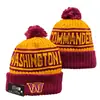 2026 Nuevo Gorro de Punto con Pompón de Color Mixto al por Mayor, Gorro de Lana de Equipo de Rugby, Jacquard de Doble Cara, Estilo Retro Artístico