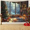 Tapeçaria de Natal comércio exterior transfronteiriço Amazon pano pendurado de Natal decoração de Natal fundo para fotografia tapeçaria